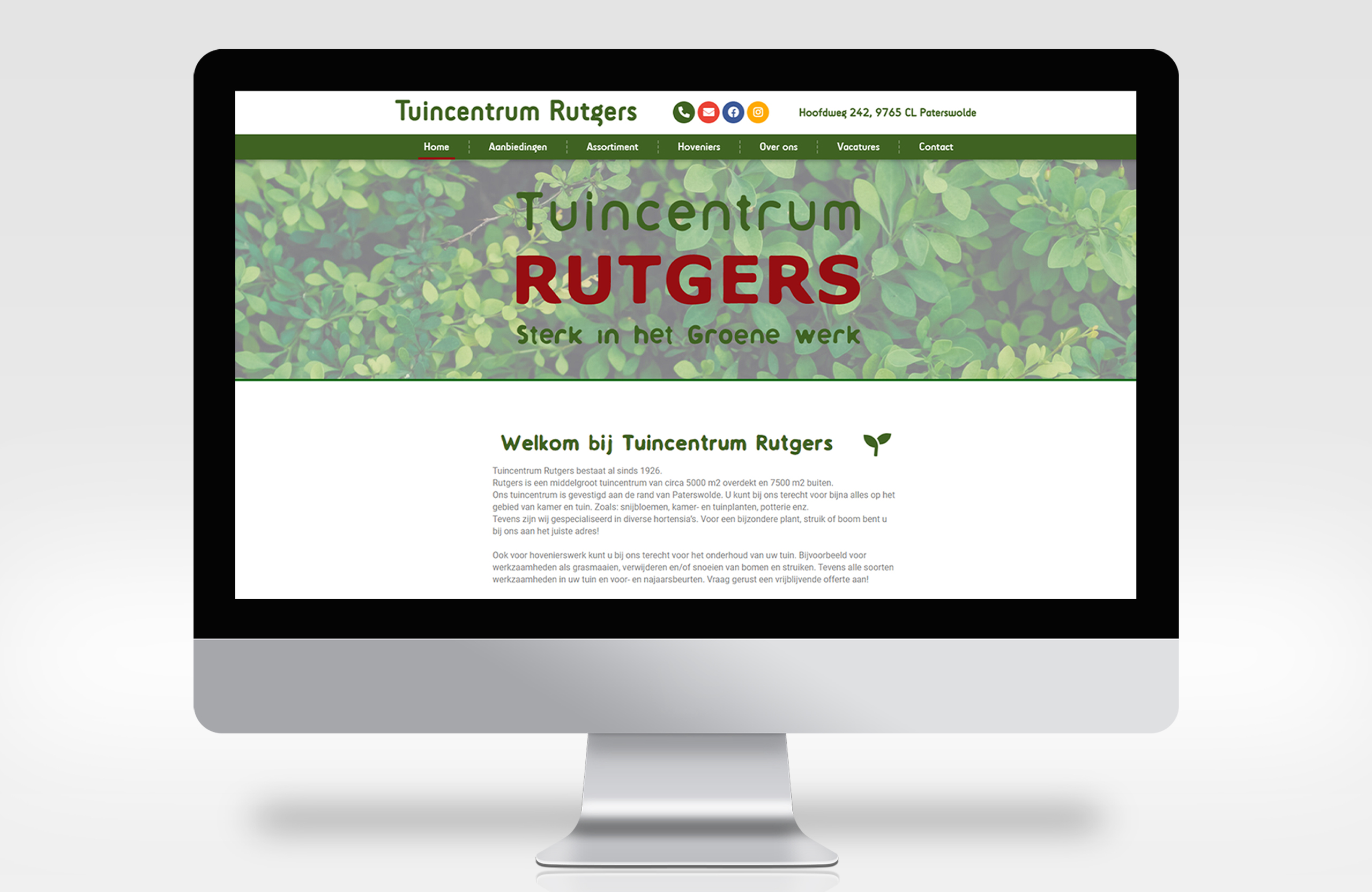 Website Tuincentrum Rutgers